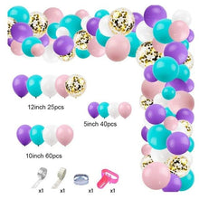 Load image into Gallery viewer, 129Pcs Purple And Gold Balloons For Happy Birthday Foil Balloons Banner Circle Dots Garland Birthday Party Decorations Birtdhay Ballons Decoration