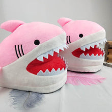 Load image into Gallery viewer, Warm Shark Womens Home Slippers Fashion Plush Winter Funny Elegant Women Slippers Cute Cartoon Shark Indoor Warm Home Cotton Slippers