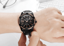 Load image into Gallery viewer, Men's Luxury Stainless steal Waterproof Watch With Day And Date Display Unique Design Perfect Gift In Modern Metal Men Wrist Watch Design