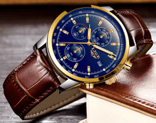 Load image into Gallery viewer, Men's Waterproof Watch With Chronometers Date Display And Fluorescent Pointers Excellent Look Perfect Gift