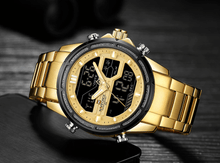 Load image into Gallery viewer, Mens Wrist Watch, Waterproof Analog Digital Watches Multifunction Stainless Steel Business Watches For Man Perfect Gift