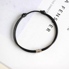 Load image into Gallery viewer, 1/2pcs Adjustable Black Red Leather Rope Bracelet Couple Jewelry Handmade Braided Charm Bracelet Adjustable Rope Bracelets Jewelry Gift Bracelets For Men Women Mutual Attraction Handmade Rope For Women Men