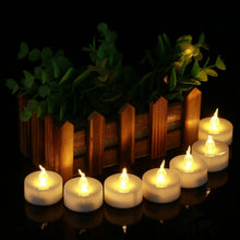 Load image into Gallery viewer, 12Pcs New Battery Operated LED Tea Lights Candles Realistic and Bright Flickering Bulb Battery Operated Flameless LED Tea Light for Seasonal and Festival Celebration Home Decoration Flameless birthday Decorations Party Supplies