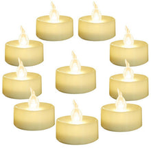 Load image into Gallery viewer, 12Pcs New Battery Operated LED Tea Lights Candles Realistic and Bright Flickering Bulb Battery Operated Flameless LED Tea Light for Seasonal and Festival Celebration Home Decoration Flameless birthday Decorations Party Supplies