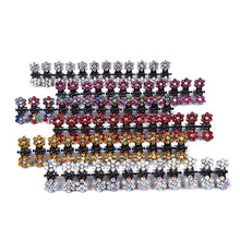 Load image into Gallery viewer, 12pcs/set Mini Rhinestone No-Slip Grips Hair Clips for Women Girls Glitter Teeth Metal Clamps Flower Gorgeous Hair Accessories For Brides And Bridesmaids