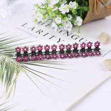 Load image into Gallery viewer, 12pcs/set Mini Rhinestone No-Slip Grips Hair Clips for Women Girls Glitter Teeth Metal Clamps Flower Gorgeous Hair Accessories For Brides And Bridesmaids