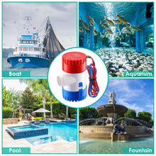 Load image into Gallery viewer, 12V 1100GPH Submersible Marine Boat Bilge Non-Automatic Electric Water Pump