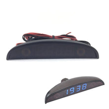 Load image into Gallery viewer, 12V Car Interior 3 In 1 Car Clock Voltmeter Thermometer and Voltage Meter Monitor Touch Switch Blue Red Light Thermometers Voltmeter Gauge Electronic Clock LED Digital Display LCD Screen Clock