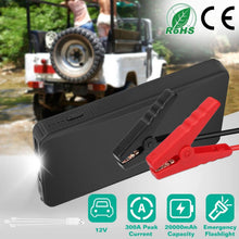 Load image into Gallery viewer, 12V Car Jumper Starter 300A Peak 20000 mAh Battery Charger