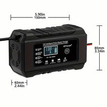 Load image into Gallery viewer, 12V Intelligent Pulse Repair Smart Battery Charger with LCD Display