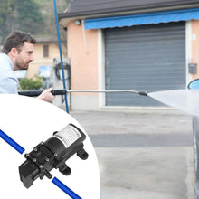 Load image into Gallery viewer, 12V Water Pump with 2 Hose Clamps 123PSI Self Priming Sprayer Pump