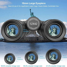Load image into Gallery viewer, 12x42 HD Binoculars for Adults with Universal Phone Adapter