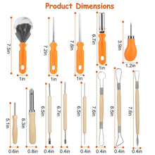 Load image into Gallery viewer, 13-Pieces: Halloween Pumpkin Stainless Steel Carving Kit
