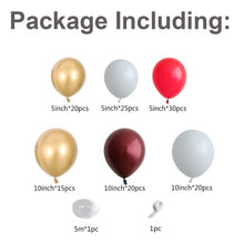 Load image into Gallery viewer, 130pcs Ruby Red Burgundy Balloons Blush Balloons Gold Balloons For Wedding Birthday Decoration Party Wedding Decoration