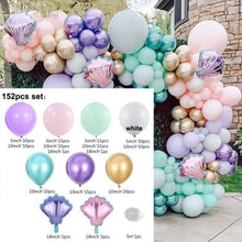 Load image into Gallery viewer, 132Pcs/set Mermaid Balloon Arch Kit Mermaid Tail Balloons Mermaid Party Decoration Balloons For Party Girl Birthday Party Modern Decoration