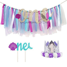 Load image into Gallery viewer, 132Pcs/set Mermaid Balloon Arch Kit Mermaid Tail Balloons Mermaid Party Decoration Balloons For Party Girl Birthday Party Modern Decoration