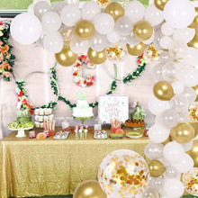 Load image into Gallery viewer, 133pcs Confetti Gold Silver And White Balloon Arch Garland Kit For Bridal Baby Shower Wedding Birthday Graduation party Luxury Birthday Party Decoration