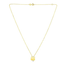 Load image into Gallery viewer, 14K Yellow Gold Four Leaf Clover Necklace