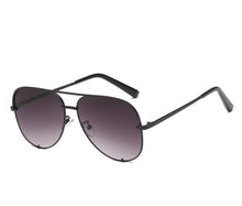Load image into Gallery viewer, Luxury Lady Vintage Round Metal Sunglasses For Driving Black Retro Mirror Sunglasses Woman Shade Sunglasses With UV400 Protection