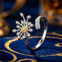 Load image into Gallery viewer, 925 Sterling Silver Ring with Plated Platinum and Pavé Setting CZ