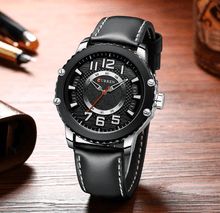 Load image into Gallery viewer, Men's Waterproof Sport Watch With Leather Belts And Large Numbers Details Unique Design Perfect Gift