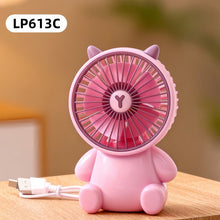 Load image into Gallery viewer, Creative Cartoon Bear Desktop Mini Fans Big Wind Desktop Portable USB Charging Handheld Fan Portable Air Conditioning Handheld Cooling Fan Charging Usb Fan Portable Handheld Fan