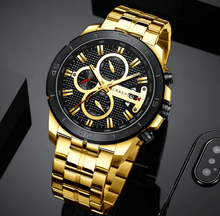 Load image into Gallery viewer, Men's Waterproof Watch With Chronometers Day View And Fluorescent Hands Unique Luxury Design Perfect Gift
