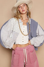 Load image into Gallery viewer, Classic Artistic Crochet Patch Exposed Seam Button Up Jacket Chic & Edgy Outerwear