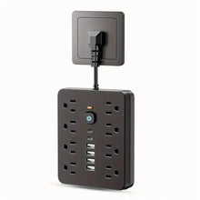Load image into Gallery viewer, 14-in-1 Power Strip With 4 USB Outlets, 2 Type-C Outlet and 8 AC Socket Outlets