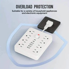 Load image into Gallery viewer, 14-in-1 Power Strip With 4 USB Outlets, 2 Type-C Outlet and 8 AC Socket Outlets