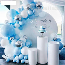 Load image into Gallery viewer, 141pcs Luxury Blue Silver And White Boys Balloon Arch Garland Kit For Bridal Baby Shower Wedding Birthday Graduation Party Baby Shower Ballon Party Decoration