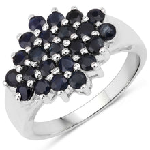 Load image into Gallery viewer, 1.56 Carat Genuine Blue Sapphire .925 Sterling Silver Ring