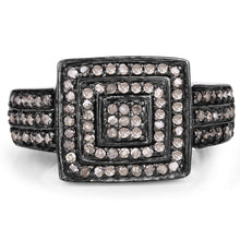 Load image into Gallery viewer, 0.42 Carat Genuine Champagne Diamond .925 Sterling Silver Ring
