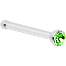 Load image into Gallery viewer, 20G Stainless Steel Green Gem Micro Nose Bone
