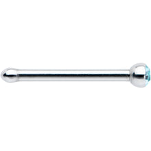 Load image into Gallery viewer, 20G Stainless Steel Aqua Gem Micro Nose Bone