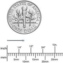 Load image into Gallery viewer, 20G Stainless Steel Aqua Gem Micro Nose Bone