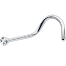 Load image into Gallery viewer, 20G Stainless Steel Crystalline Gem Micro Nose Ring Twister