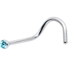 Load image into Gallery viewer, Aqua Gem MICRO Nose Ring Twister