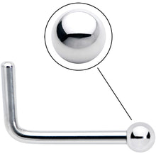 Load image into Gallery viewer, 20G Stainless Steel Stainless Steel Micro Ball Nose Ring L-Shaped