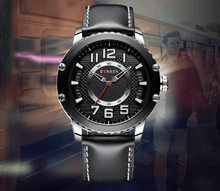Load image into Gallery viewer, Men's Waterproof Sport Watch With Leather Belts And Large Numbers Details Unique Design Perfect Gift