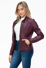 Load image into Gallery viewer, Women Warm Sleek Dual-Zipper Layered Jacket with Cozy Fuzzy Hood Urban Chic & Comfortable Jacket