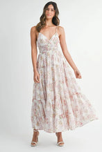 Load image into Gallery viewer, Floral Print Tiered Cami Maxi Summer Dress โ Floral Maxi Dress, Tiered Maxi Dress, Cami Maxi Dress, Breezy Summer Dress, Bohemian Maxi Dress