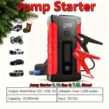 Load image into Gallery viewer, Portable 12V Car Jump Starter, Battery Charger, Air Pump (LED Display)