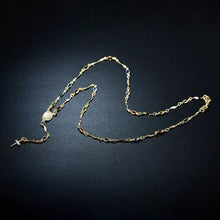 Load image into Gallery viewer, 14K Gold Multicolor Virgin Mary Necklace
