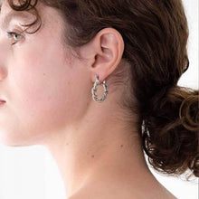 Load image into Gallery viewer, 14K Gold Plated Twisted Gold Chunky Hoop Earrings