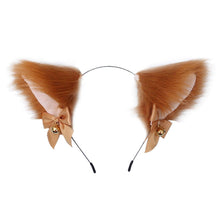 Load image into Gallery viewer, 15 Colors Beautiful Masquerade Halloween Cat Ears Cosplay Cat Ear Party Costume Bow Tie Bell Headwear Headband Gorgeous Hair Accessories For Women