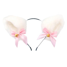 Load image into Gallery viewer, 15 Colors Beautiful Masquerade Halloween Cat Ears Cosplay Cat Ear Party Costume Bow Tie Bell Headwear Headband Gorgeous Hair Accessories For Women
