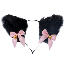 Load image into Gallery viewer, 15 Colors Beautiful Masquerade Halloween Cat Ears Cosplay Cat Ear Party Costume Bow Tie Bell Headwear Headband Gorgeous Hair Accessories For Women