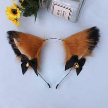 Load image into Gallery viewer, 15 Colors Beautiful Masquerade Halloween Cat Ears Cosplay Cat Ear Party Costume Bow Tie Bell Headwear Headband Gorgeous Hair Accessories For Women