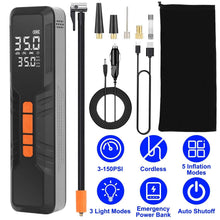 Load image into Gallery viewer, 150 PSI Portable Tire Inflator Cordless Digital Air Compressor
